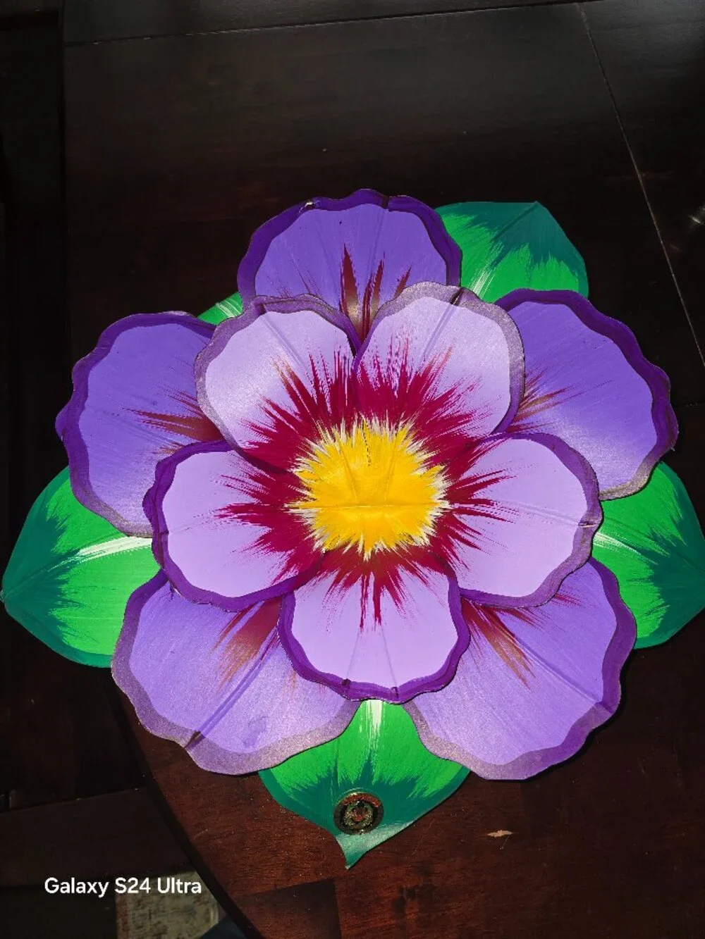 Mardi Gras flower wreath